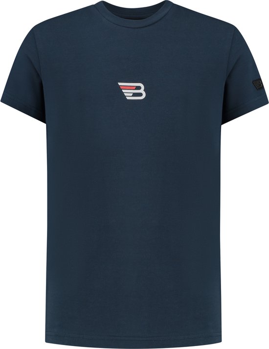 Ballin Amsterdam T-shirt with front and backprint Jongens T-shirt - Navy - Maat 16