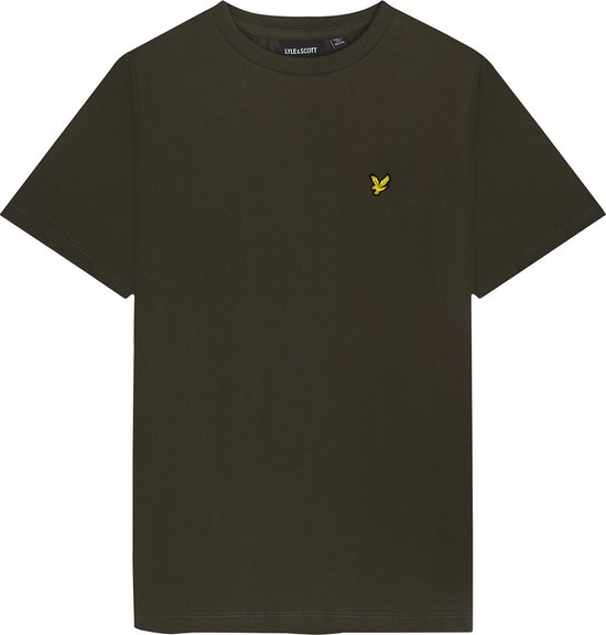 Lyle & Scott Plain T-shirt B Polo's & T-shirts Jongens - Polo shirt - Olijf - Maat 134/140