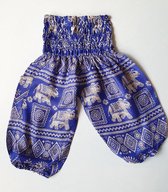 Pantalon - Sarouel - Pantalon d'été - Bébé - 0-1 ans - taille 80 - cadeau maternité - Bleu éléphant