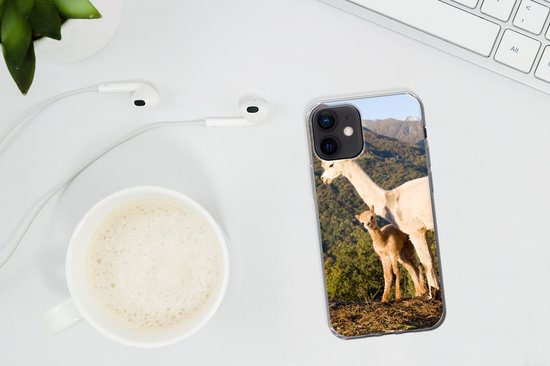 Coque iPhone 12 mini - Alpagas - Berg - Nature - Coque de téléphone en Siliconen