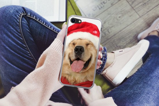 Telefoonhoesje Geschikt voor iPhone 8 hoesje - Hond - Grappig - Lachen - Kinderen - Jongens - Meisjes - Siliconen Telefoonhoesje Telefoonhoesje