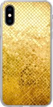 Geschikt voor iPhone X hoesje - Goud - Design - Abstract - Siliconen Telefoonhoesje