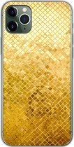 Geschikt voor iPhone 11 Pro Max hoesje - Goud - Design - Abstract - Siliconen Telefoonhoesje