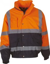 Jas Unisex 3XL Yoko Lange mouw Hi Vis Orange / Navy 100% Polyester