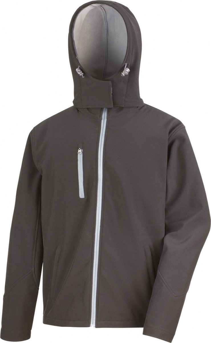 Result Men´s TX Performance Hooded Soft Jacket RT230M - BLACK/GREY - M