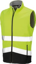 Bodywarmer Unisex S Result Mouwloos Fluorescent Yellow / Black 100% Polyester