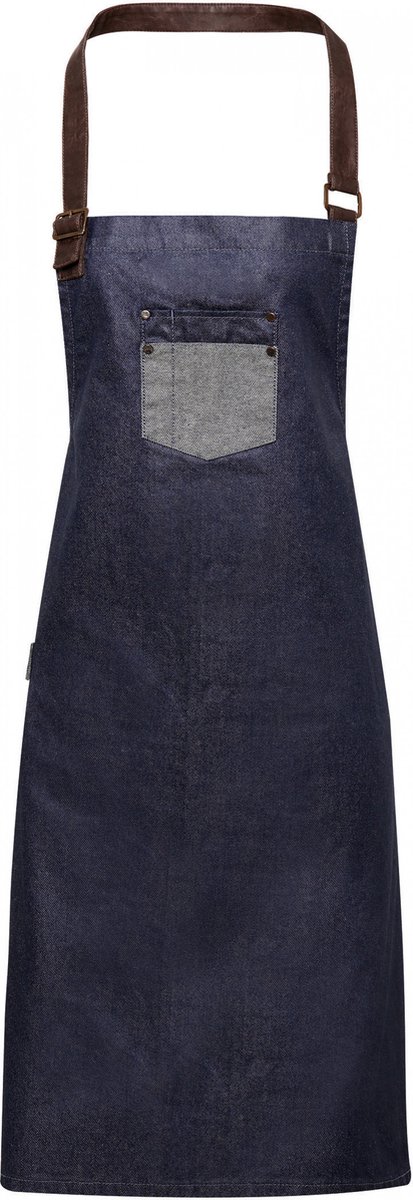 Schort/Tuniek/Werkblouse Unisex One Size Premier Indigo Denim 100% Katoen