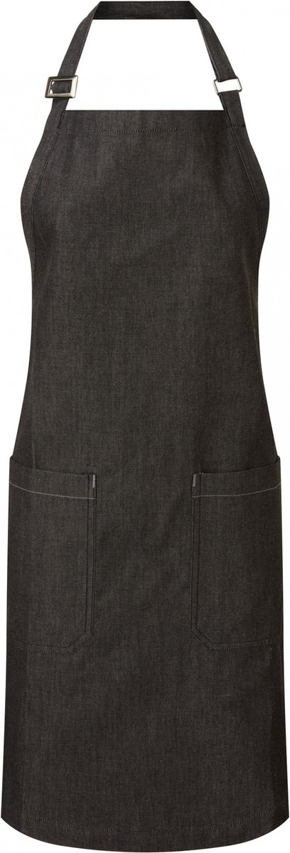 Schort/Tuniek/Werkblouse Unisex One Size Premier Black Denim 100% Katoen