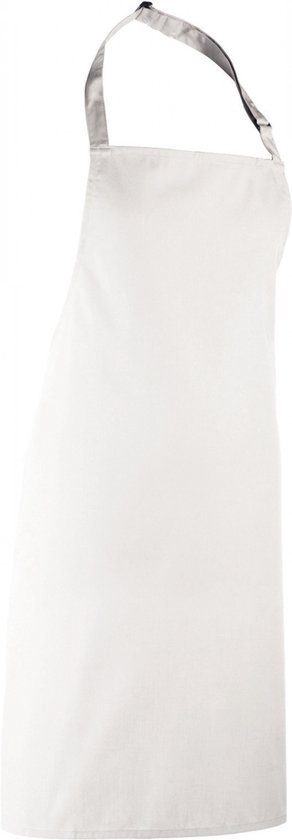 Schort/Tuniek/Werkblouse Unisex One Size Premier White 65% Polyester, 35% Katoen