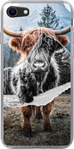 Telefoonhoesje Geschikt voor iPhone 8 hoesje - Schotse hooglander - Koe -Dieren - Siliconen Telefoonhoesje