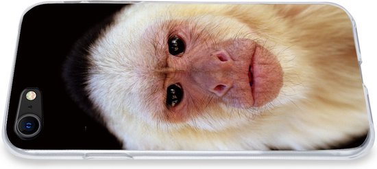 Coque iPhone 7 - Singe - Fourrure - Zwart - Coque de téléphone en Siliconen