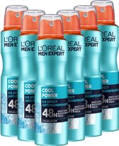 L'Oréal Men Expert Cool Power Ice Effect Deodorant - 6 x 150 ml