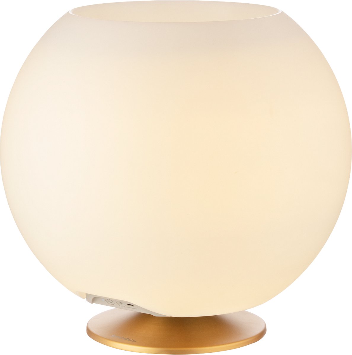 Kooduu Sphere Wijnkoeler - Bluetooth Speaker - Led Lamp - Bronskleurig - Ø 38 cm - Dimbaar - Oplaadbaar - Tafellamp