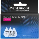 PrintAbout huismerk Inktcartridge CLI-42M Magenta geschikt voor Canon