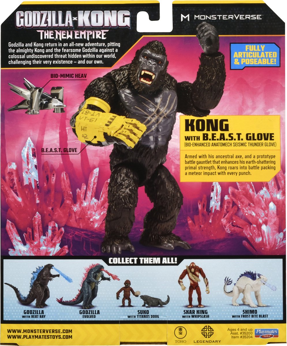 Playmates GodziGodzilla x Kong: The New Empire Action Figure Kong