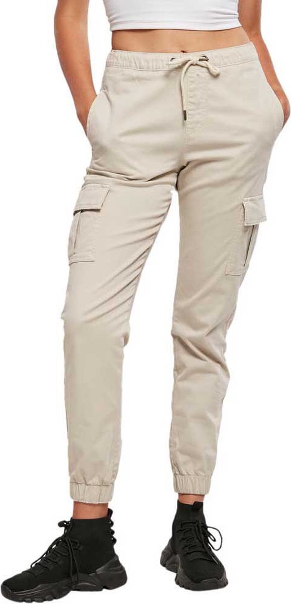 Urban Classics High Waist Cargo Comfort softseagrass Dames joggingbroek S Groen