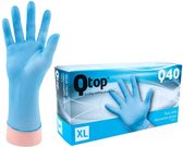 Qtop nitril wegwerp handschoenen latex-en poedervrij - blauw - maat XL