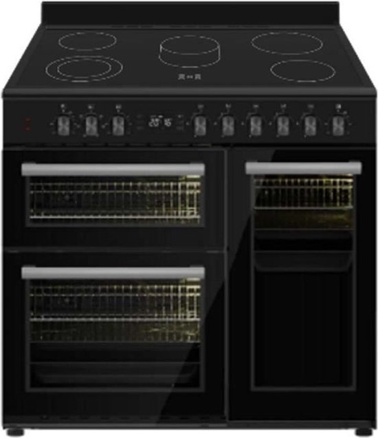 LA GERMANIA fornuis - sm907vn - vitro - elektrische oven - multifunctioneel - Zwart