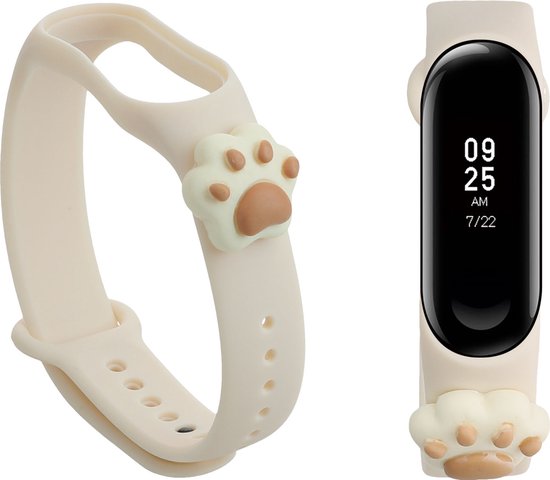 Kwmobile Sporthorloge Band Geschikt Voor Xiaomi Mi B 10 Mi Band 9 8 Bandje   Smartwatch Of Activity Tracker Polsband   Met Magneetsluiting   In Wit Oranje 1166540269