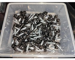 Dakpanplaatschroeven 4,8 x 35 mm - Verzinkt - 100 stuks Zwart