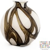 Design Vaas BOLVASE WITH NECK - Fidrio BRUNO - glas, mondgeblazen bloemenvaas - diameter 23 cm