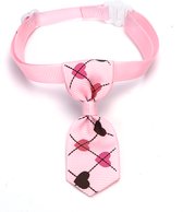 Cravate pour chien Nobleza - Vêtements pour chiens - Cravate pour chien - Cravate pour chat - Cravate pour petit chat - Cravate pour petits chiens et chats - Polyester - 8 cm - Motif coeur - Rose clair