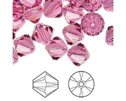 Swarovski Elements, Xilion Bicone (5328), 10mm, rose. Per 12 stuks