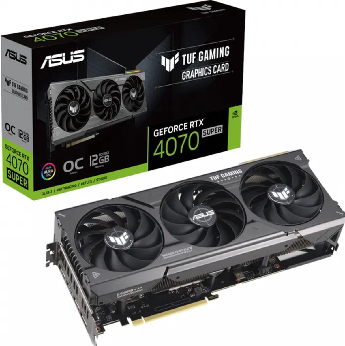 ASUS TUF GAMING GeForce RTX 4070 SUPER OC Edition - Videokaart - 12GB GDDR6X - PCIe 4.0 - 1x HDMI - 3x DisplayPort