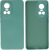 Hoesje Geschikt voor OPPO Reno 10 5G - Fashion Telefoonhoesje Backcover - Siliconen Hoesje - Donker Groen