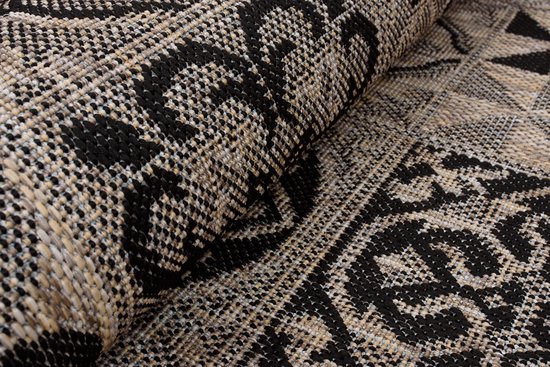 Tapiso Melissa Tapis Marron Intérieur Plein air Mosaïque Tapis à Poils Ras Taille - 200x290