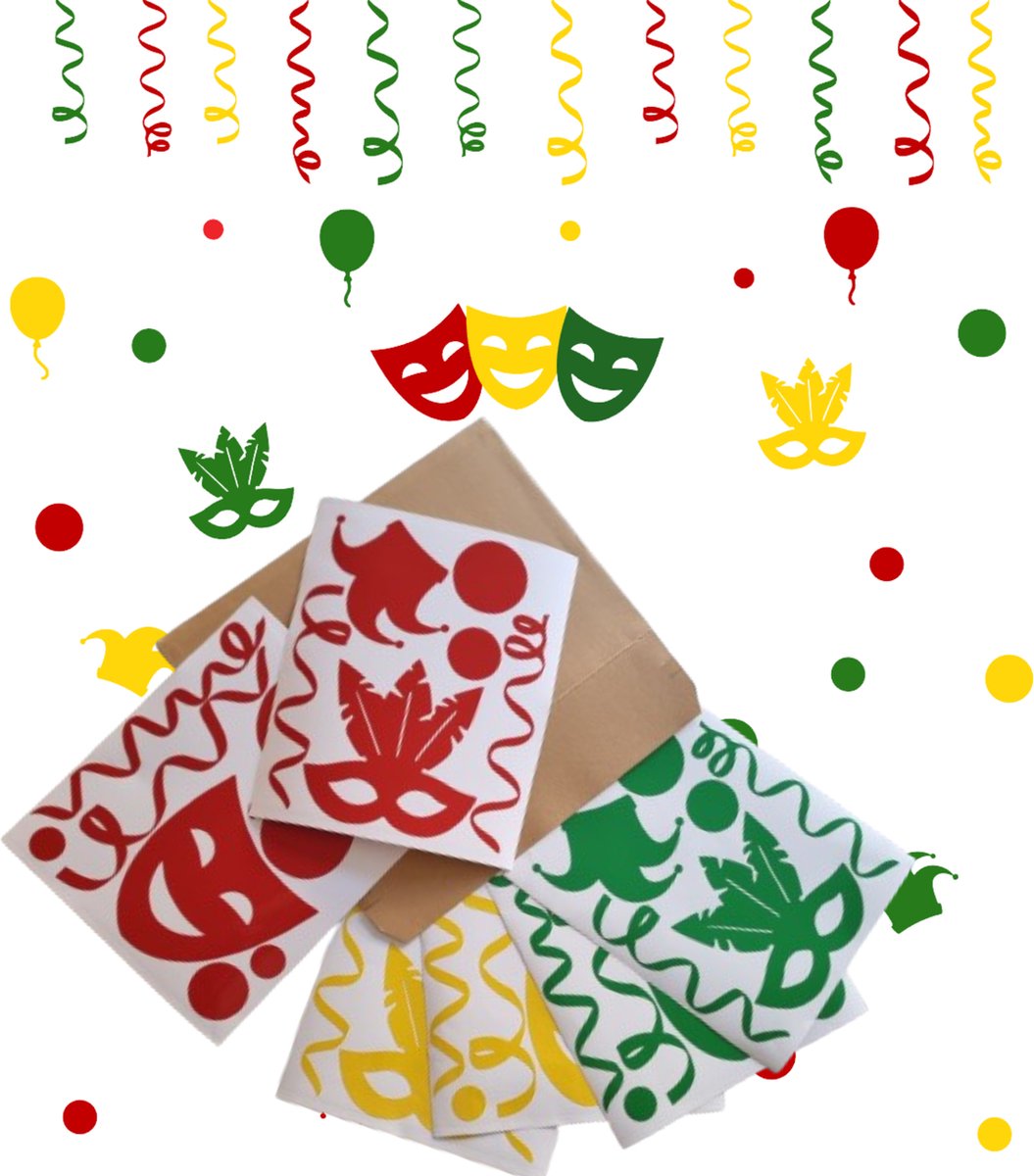 Vind carnaval raamstickers op - maart 2026