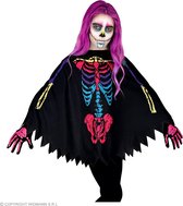 Costume fantôme et squelette | Poncho Squelette Sang Chaud Enfant | Taille unique | Halloween | Déguisements