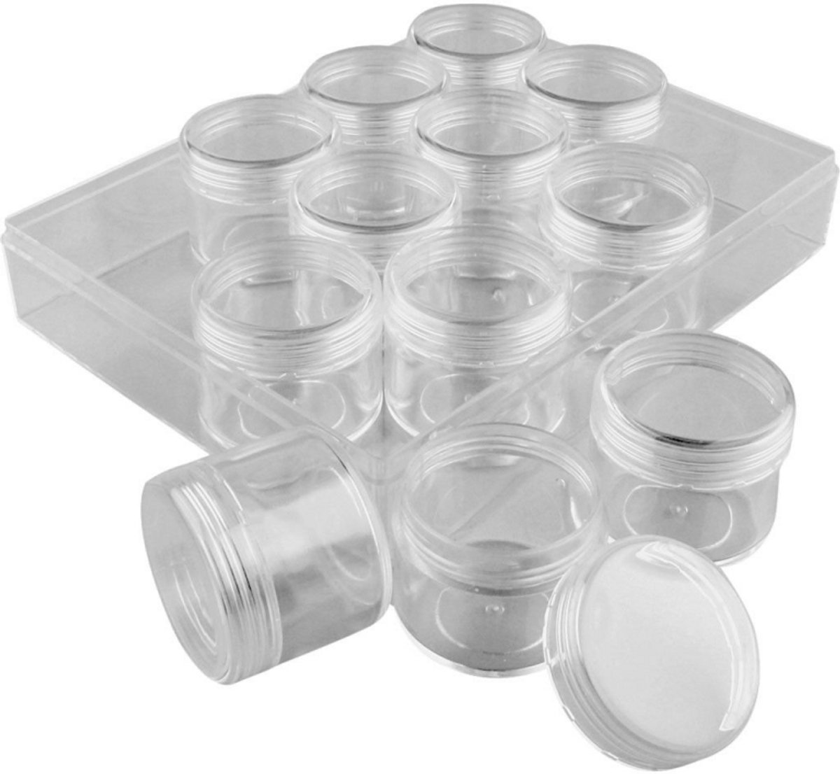 Creativ Company Opslagdoos met Potjes 30mm 12 stuks