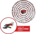 Haakse slijper als onderdeel van de Einhell Power X-Change familie.