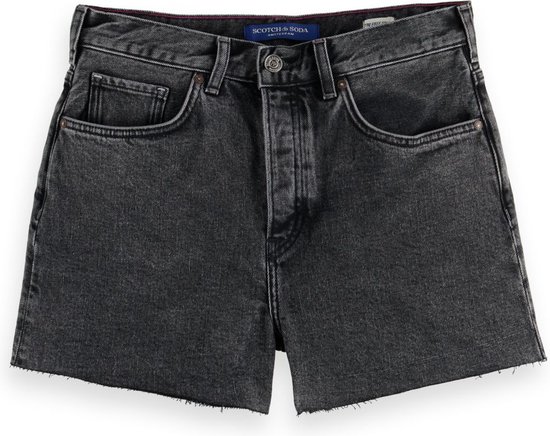 Scotch & Soda Short en Denim taille basse The Ray 5 poches — Jeans noir délavé pour femme - Taille 28