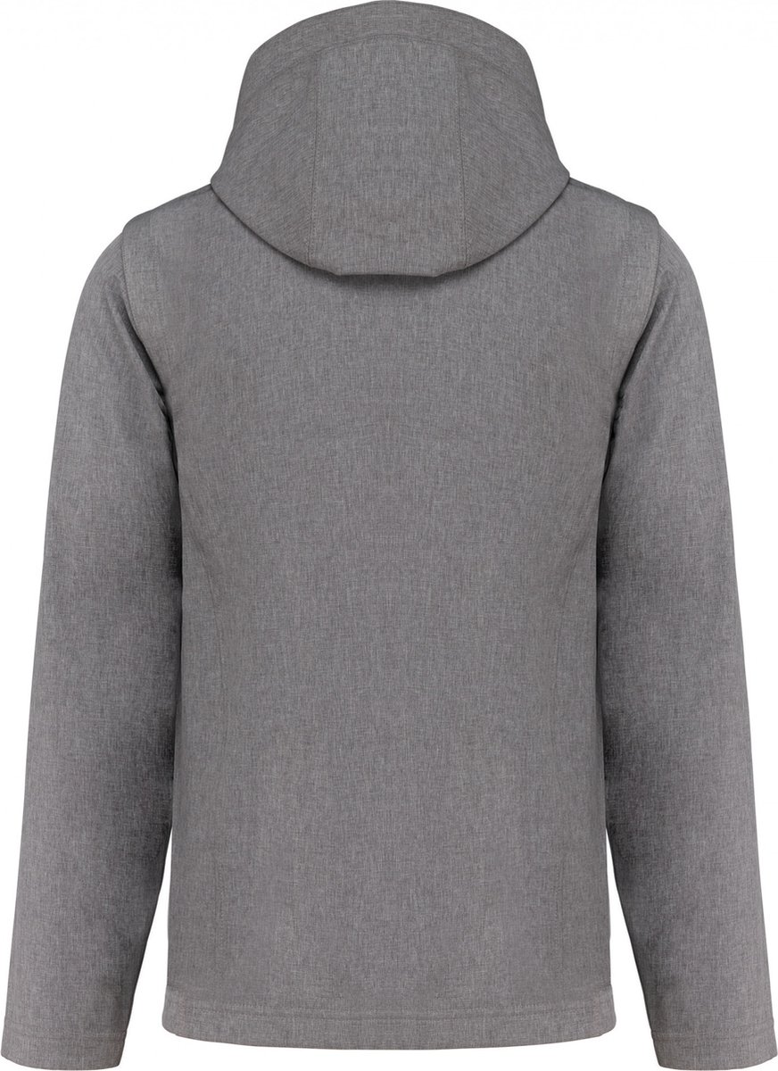 Kariban 3-laagse uniseks softshelljas met afneembare capuchon en mouwen K422 Marl Grijs