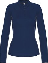 Sweatshirt Femme XXL PROACT� Col 1/4 zip Manche longue Sporty Marine 100% Polyester