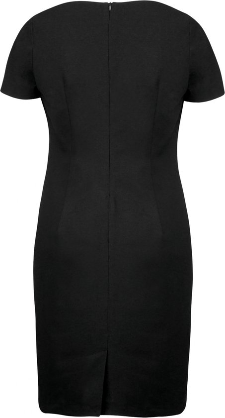 Robe Femme 38 NL (40 FR) Kariban Noir 64% Polyester, 34% Viscose, 2% Élasthanne