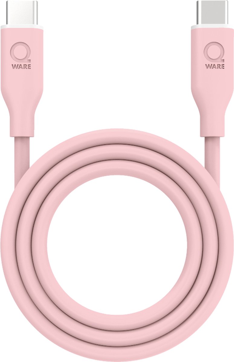 QWARE USB-C-naar-USB-C-kabel 1 m Roze