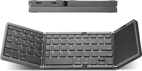 Touchpad-toetsenbord voor Tablet, 10 Inch Ultradun RGB-verlicht Toetsenbord met Touchpad, Geluidsarm Waterdicht Mini Draadloos Toetsenbord, voor Smartphones Tablets Laptops Desktop(Zwartachtig groen