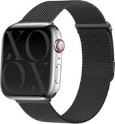xoxo Bracelet milanais Wildhearts - Convient pour Apple Watch - Série 1/2/3/4/5/6/7/8/SE - Taille : 42 mm / 44 mm / 45 mm / 49 mm - Bracelet de montre - Zwart