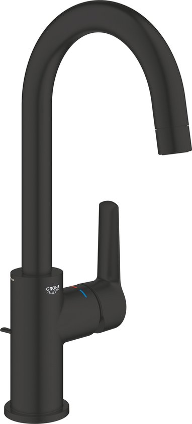 Mitigeur de lavabo avec vidage, noir mat