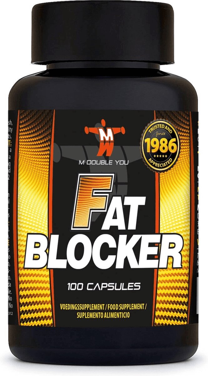 Goedkoopste Fatblocker (100 capsules) - M Double You - Fatburner - Afvallen - Vetverbrander - Afslankpillen - Vetblokker - Chitosan