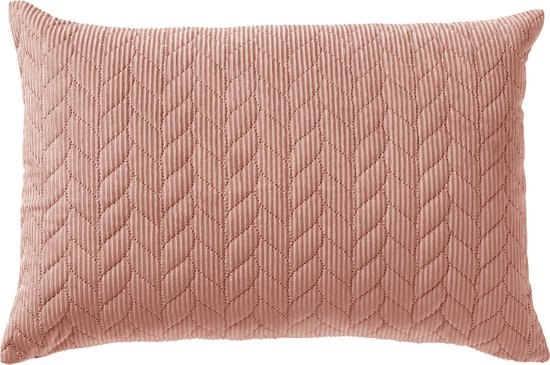 Dutch Decor NORA - Sierkussen 40x60 cm - 3D patroon - heerlijk zacht - Cork - roze - Inclusief binnenkussen