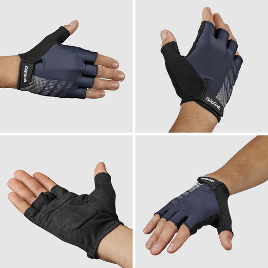 GripGrab - Ride RC Lite Korte Vinger Zomer Fietshandschoenen met Padding - Navy Blauw - Unisex - Maat L van Gripgrab — afbeelding 5