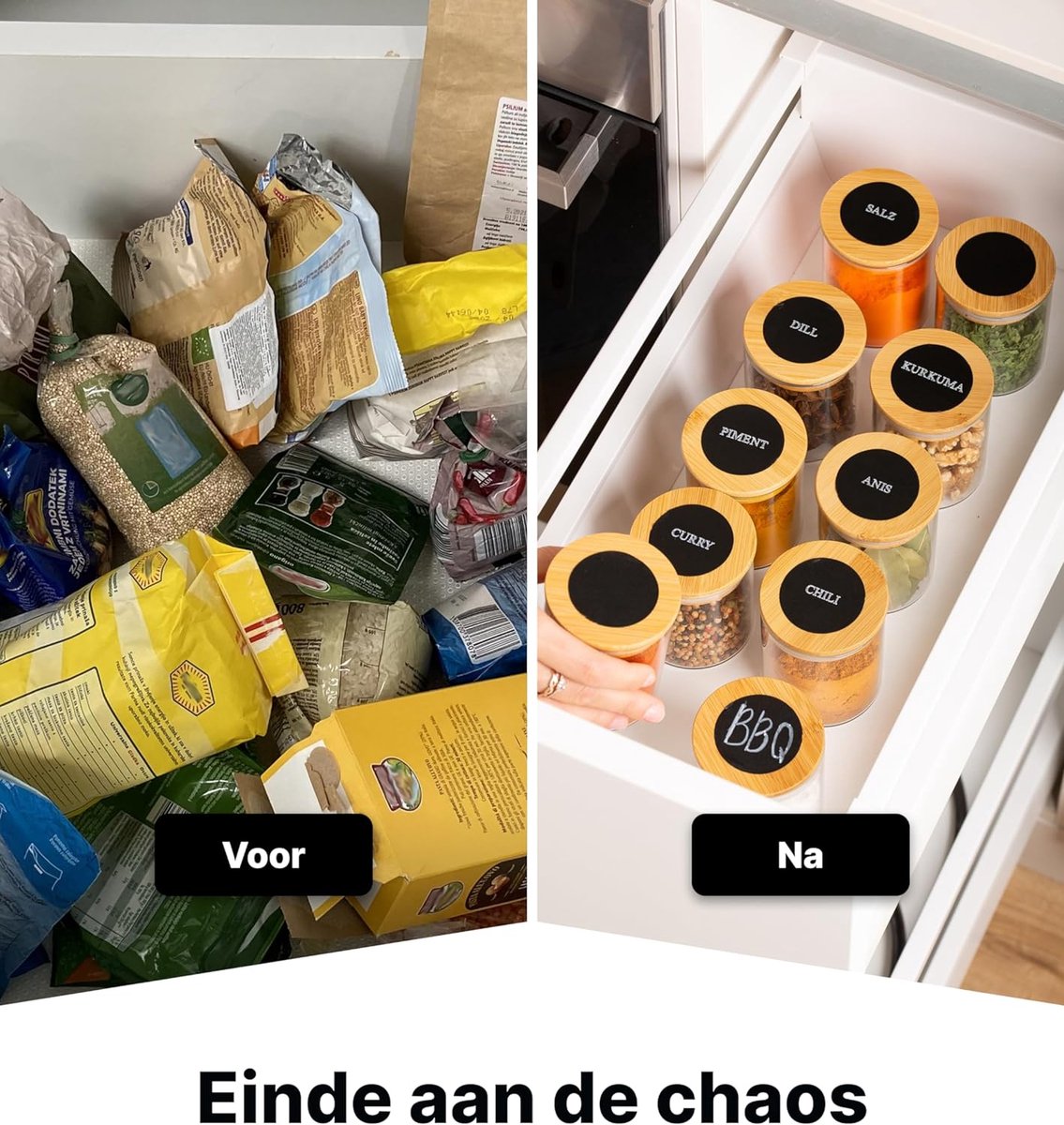 kruidenpotjes - potjes met deksel / opslag van kruiden en specerijen 10pcs