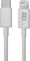 MDblue - Oplaadkabel USB-C naar Lighting - 1 meter - Oplaadkabel geschikt voor Apple iPhone - Wit