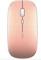 Wireless Mouse,Inphic Slim Rechargeable Mouse Silent Click 2.4G Wireless Mice 1600DPI Mini Optical Portable Travel Cordless Mouse with USB Receiver for PC Laptop Computer Mac MacBook, Metal Color