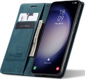 Hoesje geschikt voor Samsung Galaxy S23 FE - Book Case Leer Slimline Blauw