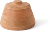WinQ - Magnifique pot de rangement en bois - en bois d'acacia - avec couvercle - 15x15x11cm